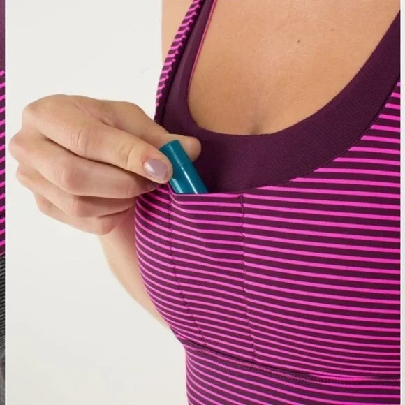 Lululemon Stuff your Bra Tank II Raspberry Plum Sz 4 - Picture 3 of 12